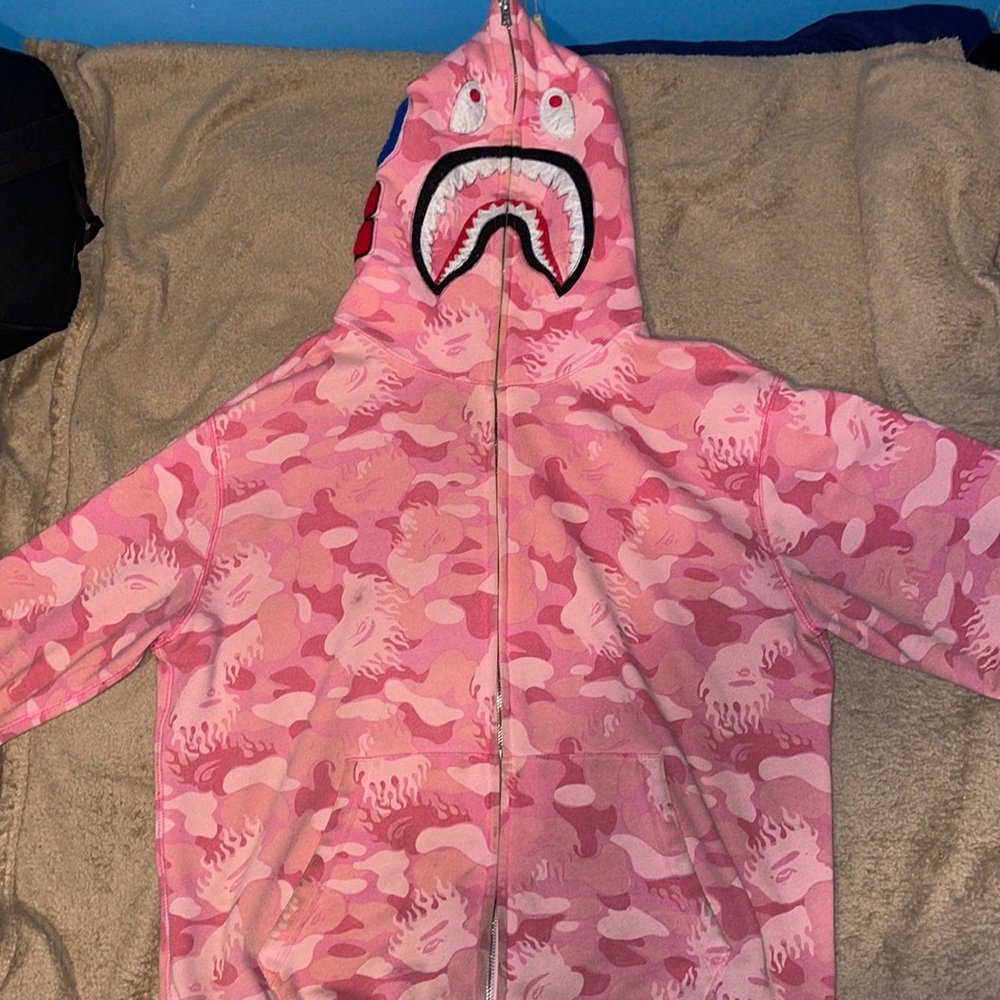 WGM PINK BAPE ZIP HOODIE